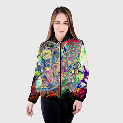 Куртка с капюшоном женская Сплетение Инь Ян, цвет: 3D-черный — фото 2