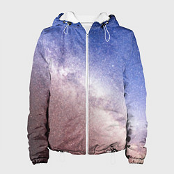 Куртка с капюшоном женская Галактика млечный путь, цвет: 3D-белый
