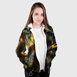 Куртка с капюшоном женская Релистичный камуфляж, цвет: 3D-белый — фото 2