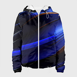 Женская куртка Синее свечение на абстрактном фоне
