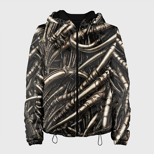 Женская куртка Серые трубки чужих / 3D-Черный – фото 1