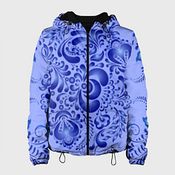 Женская куртка Узоры гжель на сиреневом фоне