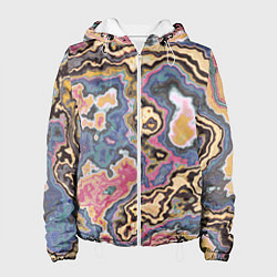Женская куртка Мраморный узор разноцветный
