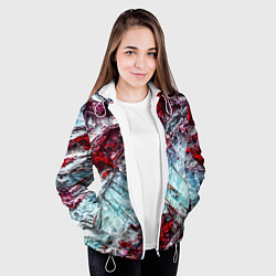 Куртка с капюшоном женская Лёд и кровь, цвет: 3D-белый — фото 2