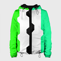 Женская куртка Техно линии зелёный