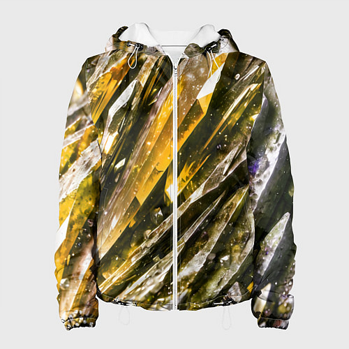 Женская куртка Драгоценные кристаллы жёлтые / 3D-Белый – фото 1