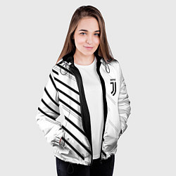 Куртка с капюшоном женская Juventus sport geometry, цвет: 3D-черный — фото 2