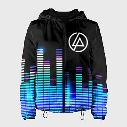Куртка с капюшоном женская Linkin Park эквалайзер, цвет: 3D-черный
