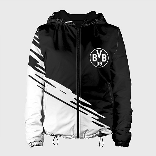 Женская куртка Borussia текстура краски / 3D-Черный – фото 1