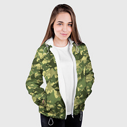 Куртка с капюшоном женская Акулы - камуфляж, цвет: 3D-белый — фото 2