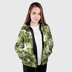 Куртка с капюшоном женская Лягушата камуфляж, цвет: 3D-черный — фото 2