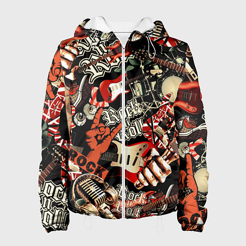Женская куртка Рок патерн / 3D-Белый – фото 1