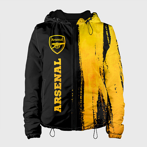 Женская куртка Arsenal - gold gradient по-вертикали / 3D-Черный – фото 1