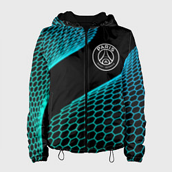Куртка с капюшоном женская PSG football net, цвет: 3D-черный