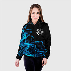 Куртка с капюшоном женская Blink 182 sound wave, цвет: 3D-черный — фото 2