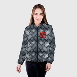 Куртка с капюшоном женская Dota - metal texture logo, цвет: 3D-черный — фото 2
