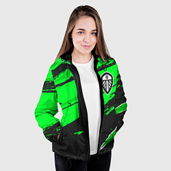 Куртка с капюшоном женская Leeds United sport green, цвет: 3D-черный — фото 2