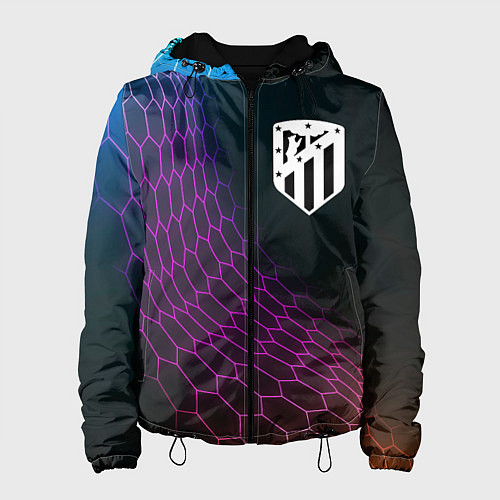 Женская куртка Atletico Madrid футбольная сетка / 3D-Черный – фото 1