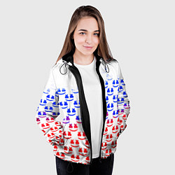 Куртка с капюшоном женская Marshmello russia color, цвет: 3D-черный — фото 2