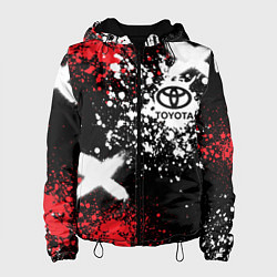 Женская куртка Тойота на фоне граффити и брызг красок