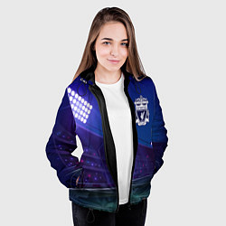 Куртка с капюшоном женская Liverpool ночное поле, цвет: 3D-черный — фото 2