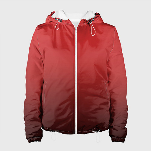 Женская куртка Градиент клубнично-чёрный / 3D-Белый – фото 1