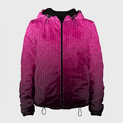 Женская куртка Яркий розовый градиент полоска