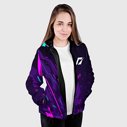 Куртка с капюшоном женская Need for Speed neon gaming, цвет: 3D-черный — фото 2
