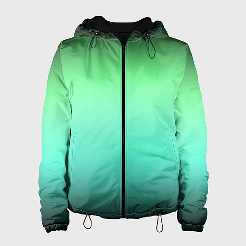 Женская куртка Градиент изумрудно-чёрный / 3D-Черный – фото 1