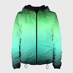 Женская куртка Градиент изумрудно-чёрный