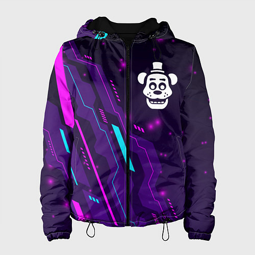 Женская куртка FNAF neon gaming / 3D-Черный – фото 1