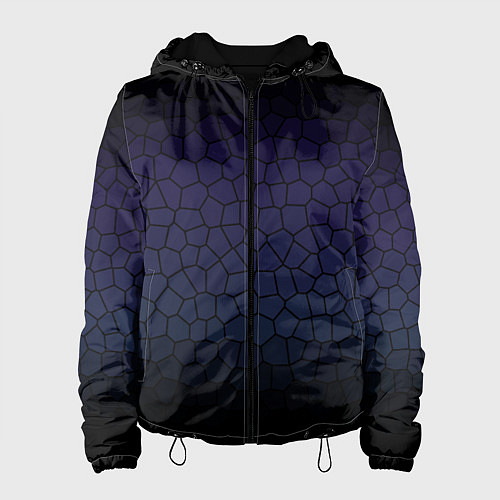 Женская куртка Чёрно-фиолетовый мозаика крупная / 3D-Черный – фото 1