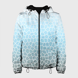 Женская куртка Светлый серо-голубой паттерн мозаика