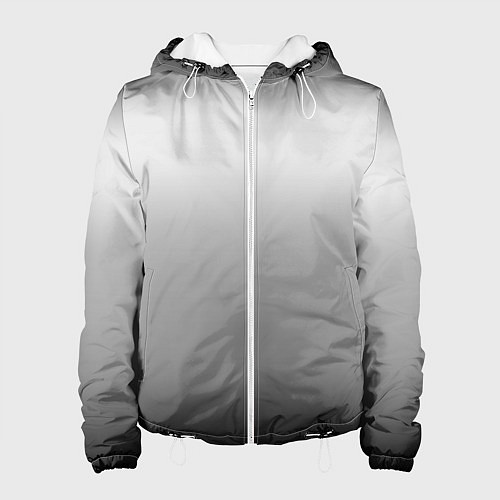 Женская куртка Градиент чёрно-серый / 3D-Белый – фото 1