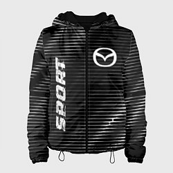 Куртка с капюшоном женская Mazda sport metal, цвет: 3D-черный