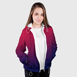 Куртка с капюшоном женская Gradient red-blue, цвет: 3D-белый — фото 2