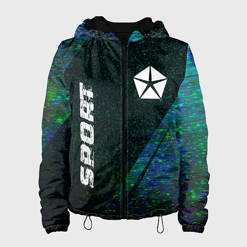 Женская куртка Jeep sport glitch blue / 3D-Черный – фото 1