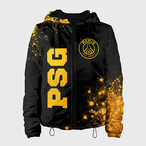 Женская куртка PSG - gold gradient вертикально / 3D-Черный – фото 1