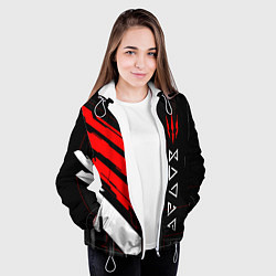 Куртка с капюшоном женская The Witcher - Кибер, цвет: 3D-белый — фото 2