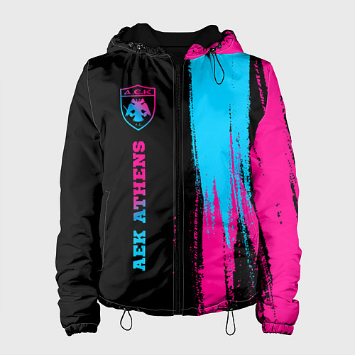 Женская куртка AEK Athens - neon gradient по-вертикали / 3D-Черный – фото 1