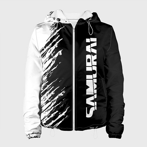 Женская куртка Самурай штрихи - киберпанк 2077 / 3D-Белый – фото 1