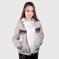 Куртка с капюшоном женская Рисунок глаз, цвет: 3D-белый — фото 2