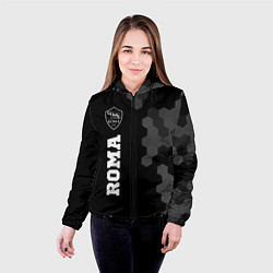 Куртка с капюшоном женская Roma sport на темном фоне по-вертикали, цвет: 3D-черный — фото 2
