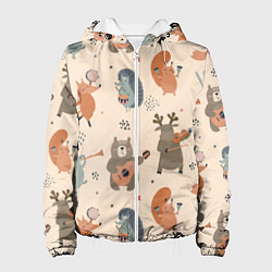 Женская куртка Животные с инструментами
