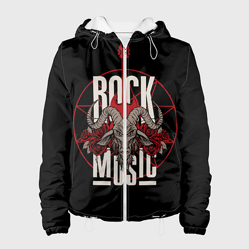 Женская куртка Рок музыка - тяжёлый рок / 3D-Белый – фото 1