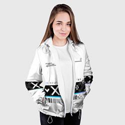 Куртка с капюшоном женская Printstream white - скин CS, цвет: 3D-белый — фото 2