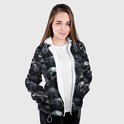 Куртка с капюшоном женская Пепельное поле, цвет: 3D-белый — фото 2