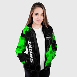Куртка с капюшоном женская Haval green sport hexagon, цвет: 3D-черный — фото 2