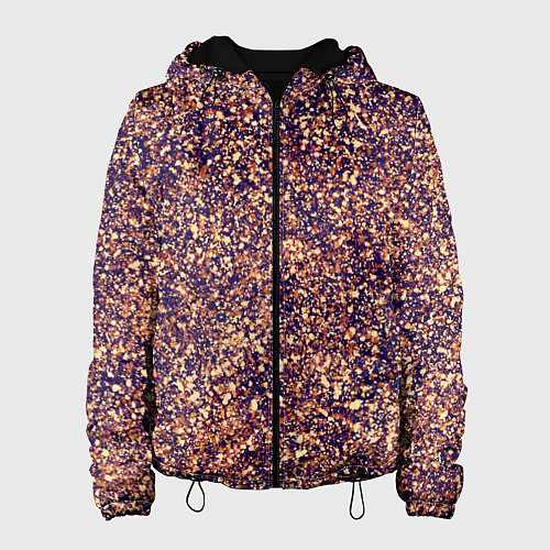 Женская куртка Драгоценный фиолетово-медный абстракция / 3D-Черный – фото 1