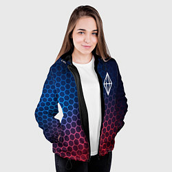 Куртка с капюшоном женская The Sims неоновые соты, цвет: 3D-черный — фото 2